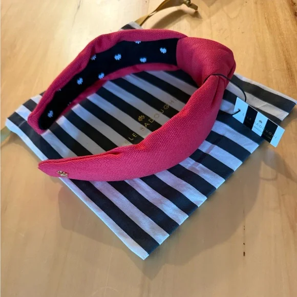 LELE SADOUGHI HEADBAND WOVEN NWT RED PINK PAPAYA - Picture 4 of 6